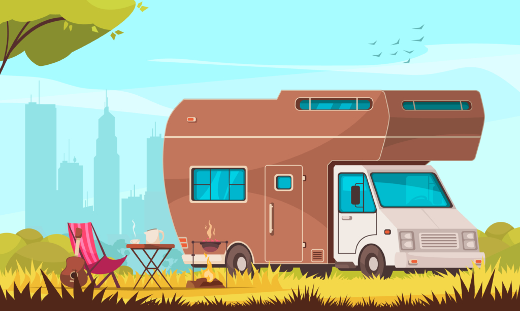 Garage camping car
